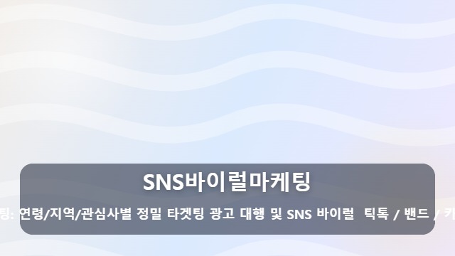 SNS바이럴마케팅 매출로 연결되는 SNS바이럴마케팅, 효율 극대화하는 5가지 성공 전략 대표 이미지