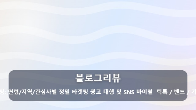 블로그리뷰 매출 상승을 돕는 블로그리뷰 마케팅 실행 전략과 통합 광고 솔루션 대표 이미지