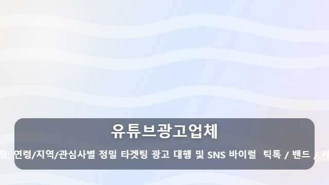 유튜브광고업체 매출로 직결되는 유튜브광고업체 선정 기준 3가지 비교 대표 이미지